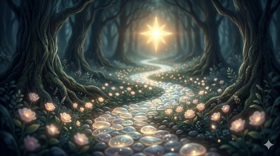 夢占い 迫られる夢の後にできること 未来へ続く光の小道と輝く星