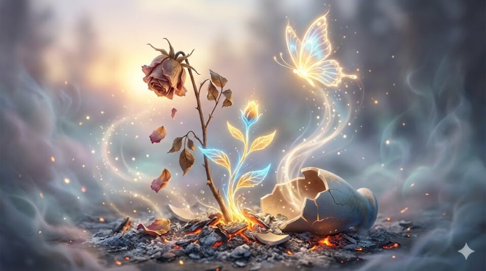 夢占い 同級生 死 ショッキングな結末 再生 幻想的な枯れた薔薇