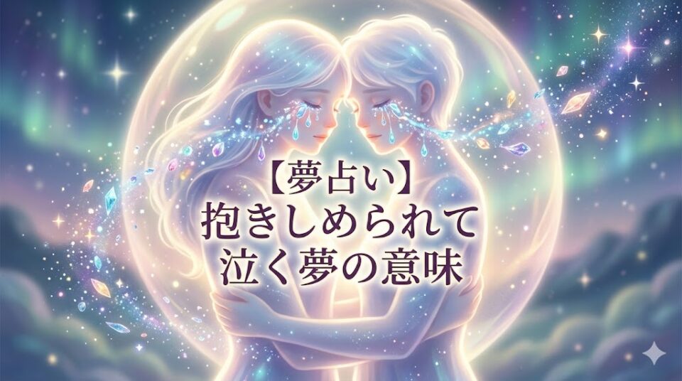【夢占い】抱きしめられて泣く夢の意味。幻想的な光の中で抱き合う二つのシルエット