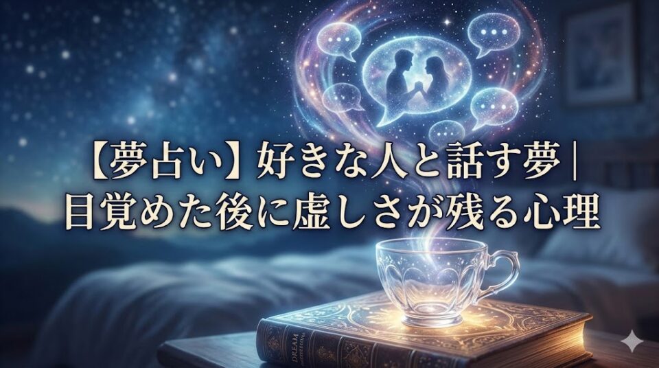 【夢占い】好きな人と話す夢|目覚めた後に虚しさが残る心理