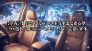 夢占い 好きな人 車 後部座席 自分が運転 幻想的な光に包まれた夢の中の車内