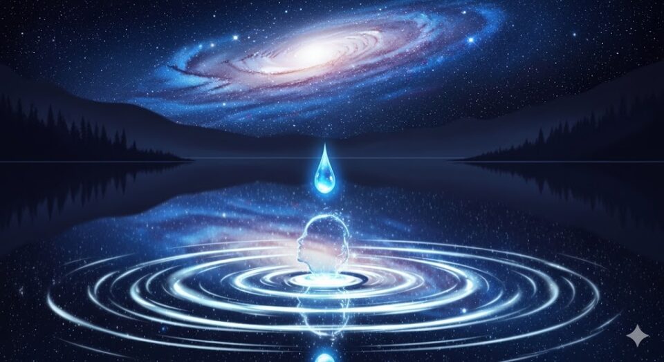 夢占い 現状 分析 星空を映す鏡のような湖面に光の波紋