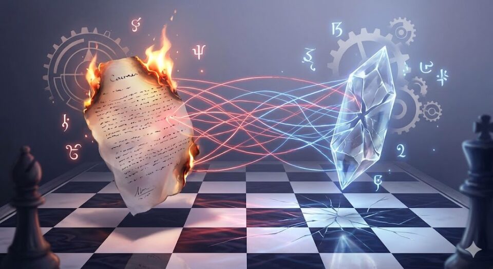 夢占い 上司と喧嘩する夢 象徴 原因 きっかけ 割れたガラスと燃える書類 概念図