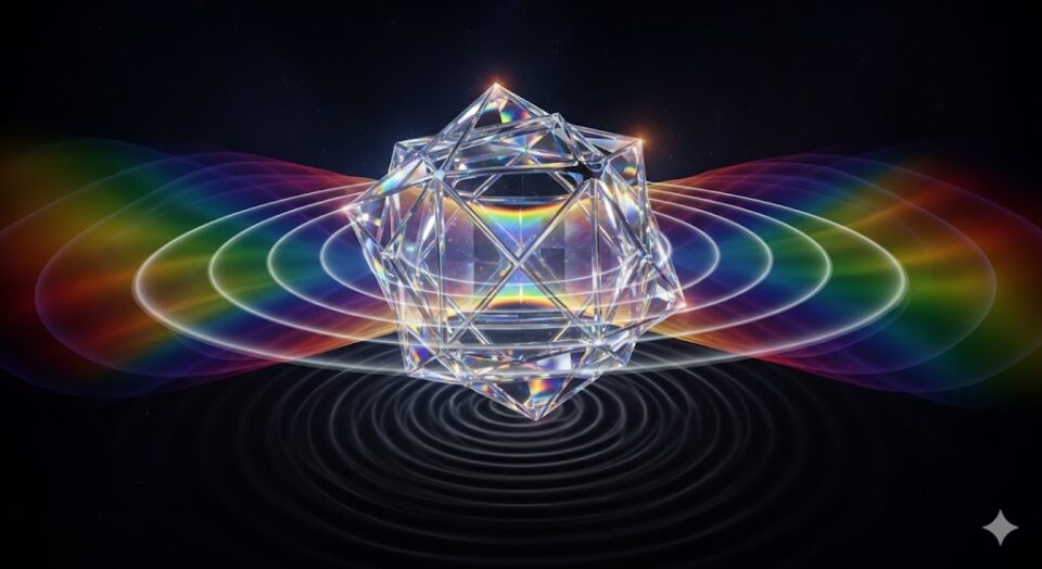 夢 何度も見る 理由 無意識の感度が高まっている状態を表現した、光を虹色に反射する精密なクリスタルプリズム