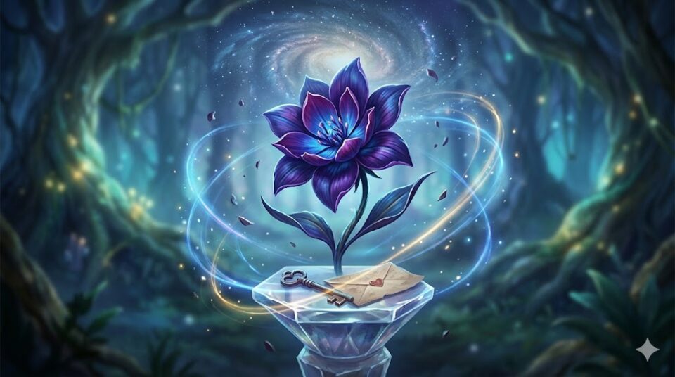 夢に出てきた「元カノ」の【印象・あなたとの関係】をテーマにした、幻想的な挿絵