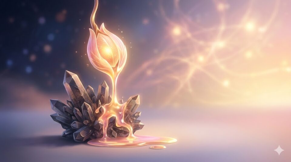 嫉妬と自己嫌悪で苦しい朝に心の平安への対処法を描いた幻想的なイラスト