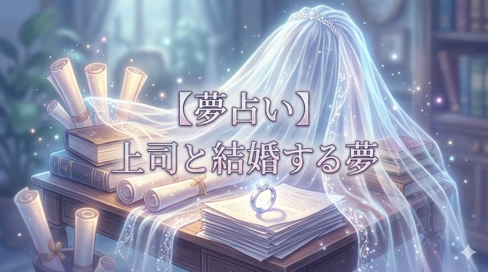 【夢占い】上司と結婚する夢のアイキャッチ。