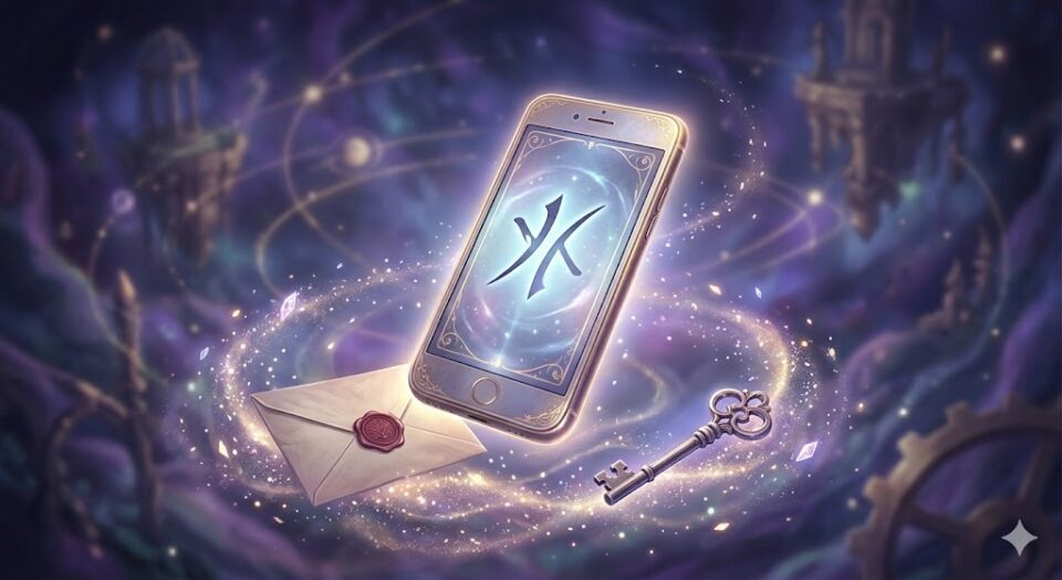 彼氏と別れる場所やツール 幻想的な光を放つスマートフォン