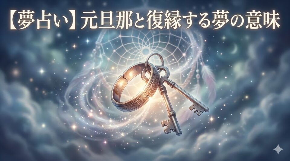 【夢占い】元旦那と復縁する夢の意味 修復された古い指輪と2本の鍵
