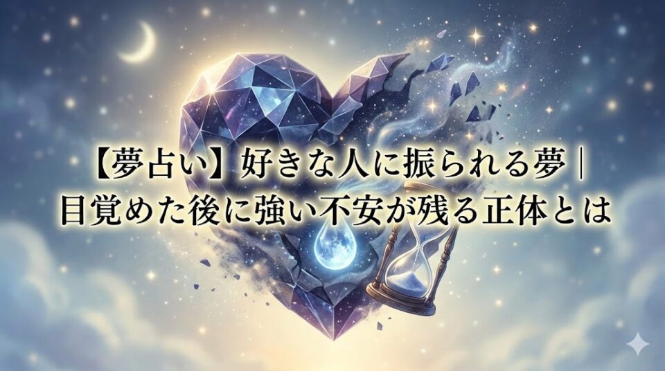 夢占い 好きな人に振られる夢 喪失感と心の揺らぎを象徴する、割れたハート